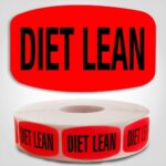 Diet Lean Label Dayglo Sticker on a roll of 1000 labels