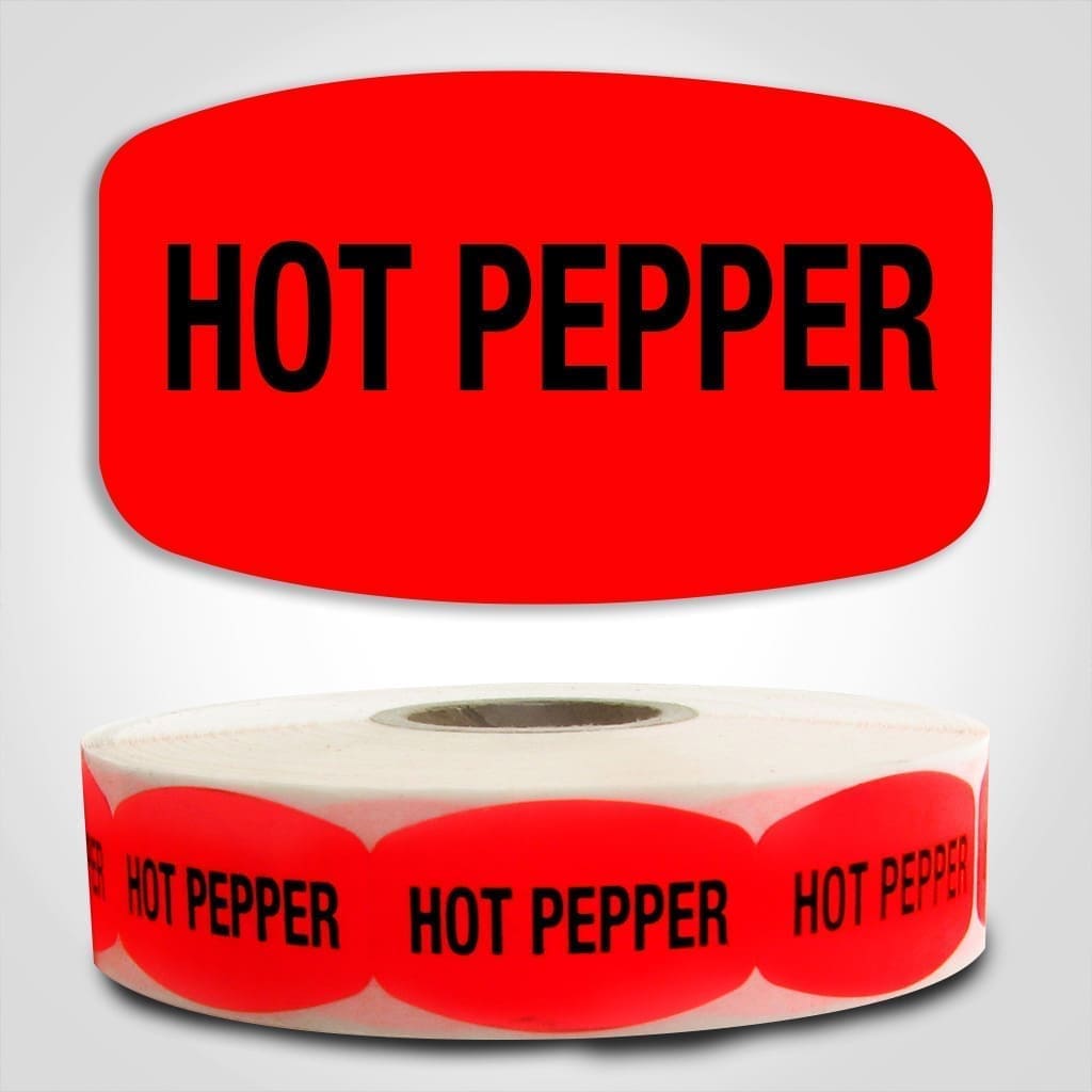Hot Pepper Labels - 1000 stickers | Deli Labels