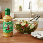 Big Freds Italian Dressing next to salad