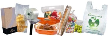 full range of commercial bags – bakery, deli, produce, wet umbrella, biodegradable bags & more