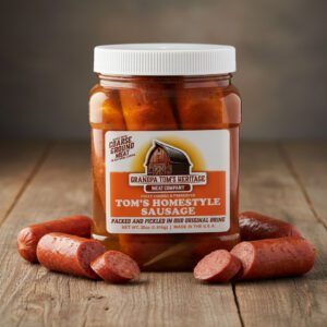 Tom's Homestyle Sausage 16 oz in a case of 12