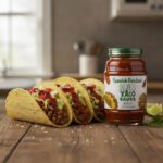 Spanish Garden’s mild Taco Sauce 11.5 ounce jar in a pack of 12