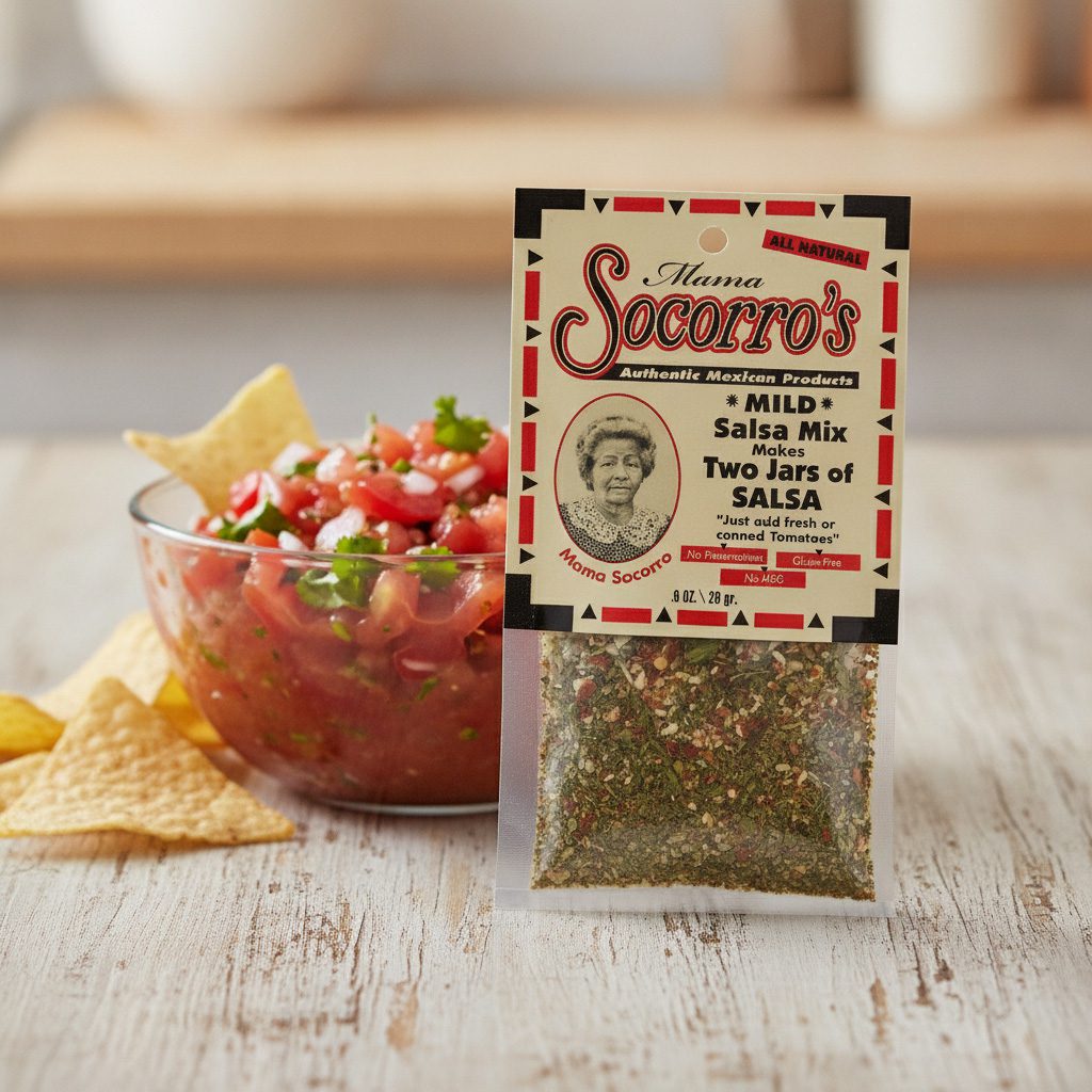 50646-Mama-Socorro’s-Mild-Salsa-Mix Mama Socorro's mild salsa Mix Packet in a 24 pack case