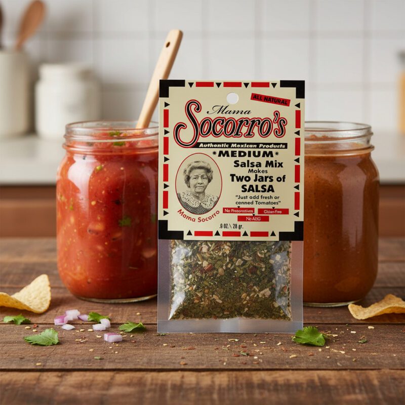 50647-Mama-Socorro’s-Medium-Salsa-Mix Mama Socorro's medium salsa Mix Packet in a 24 pack case