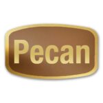 Pecan Label Gold Foil Flavor Sticker with Pecan Text