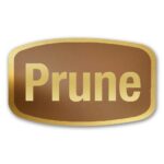 Prune Label Gold Foil Flavor Sticker with Prune Text
