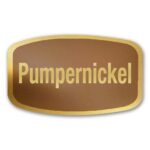 Pumpernickel Bread Label Gold Foil Flavor Sticker with Pumpernickel Text
