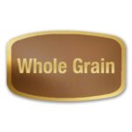 Whole Grain Bread Label Gold Foil Flavor Sticker with Whole Grain Text