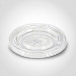 Drink Cup Lids Flat with Straw Slit for 16-24oz. Cups - 1000/case