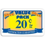 Value Pack Save 20 Cent Label - 500/roll