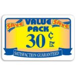 Value Pack Save 30 Cent Label - 500/roll