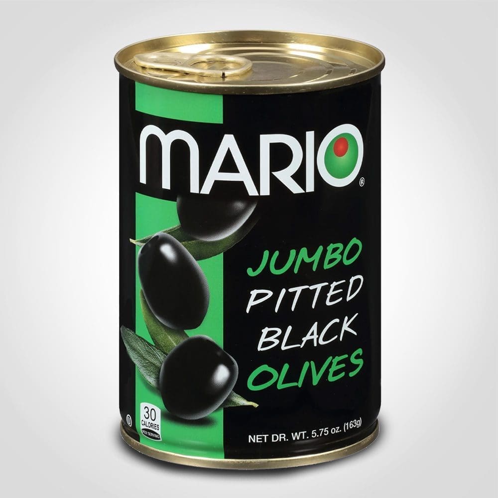 Mario JUMBO Ripe Pitted Olives 5.75oz Can - 12 Pack