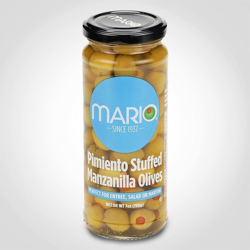 Mario Stuffed Manzanillas Olives 7oz – 12/case 1 Mario Stuffed Manzanillas Olives 7oz - 12/case
