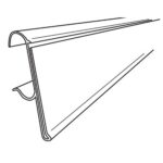 Cooler Shelf Snap-On Label Holder White Diagram