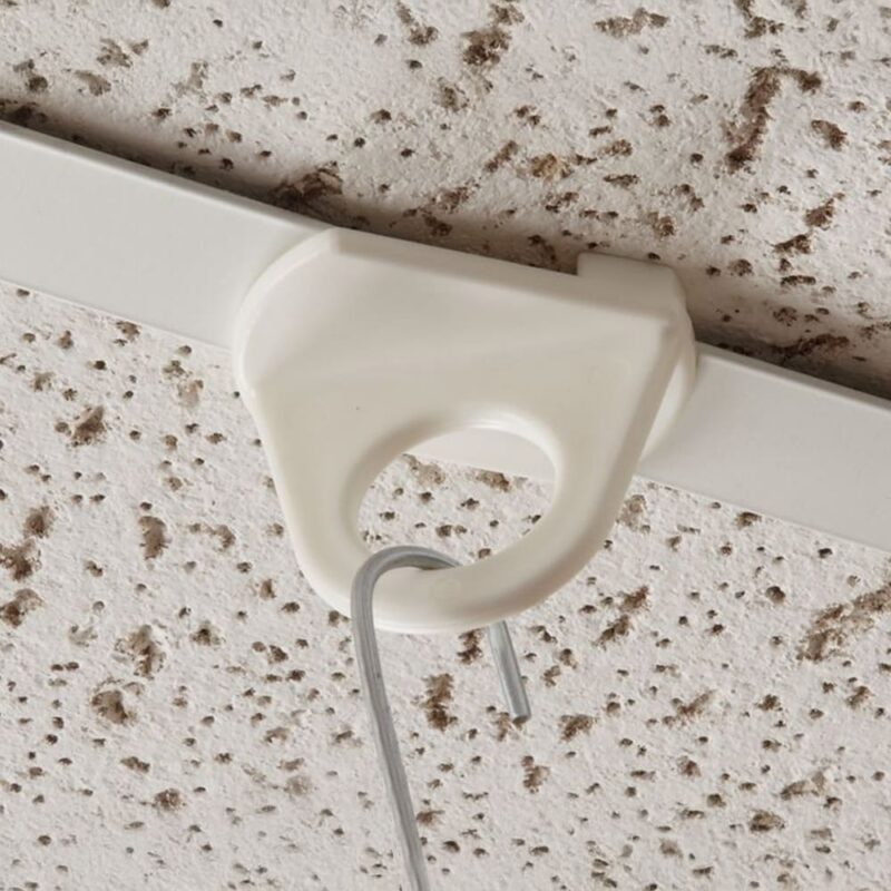 Ceiling Twist Loop with Round Base - 100 Pack