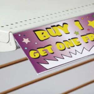 48" Bottom-Mount Clear Window Label Holder