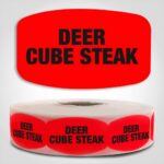 Deer Cube Steak Label