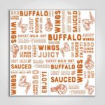 Paper Liner with Chicken Wings Print 12" x 12"