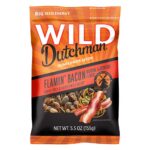 Wild Dutchman Flamin Bacon Flavor Sunflower Seeds 5.5oz Front side of bag