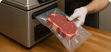 Vacuum Bags being sealed