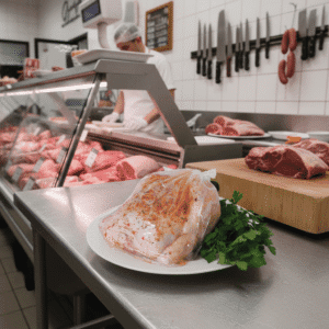 Poly Turkey Bag Large in butcher shop