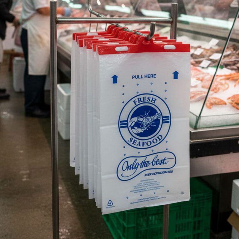 100498 Seafood Bag, with Fresh Seafood Text Seafood Bag, with Fresh Seafood Text from front