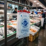 Seafood Bag, with Fresh Seafood shown from side