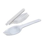 Spork individually wrapped and folded