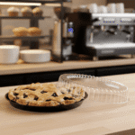 10 inch Pie Container Black Base High Dome Lid