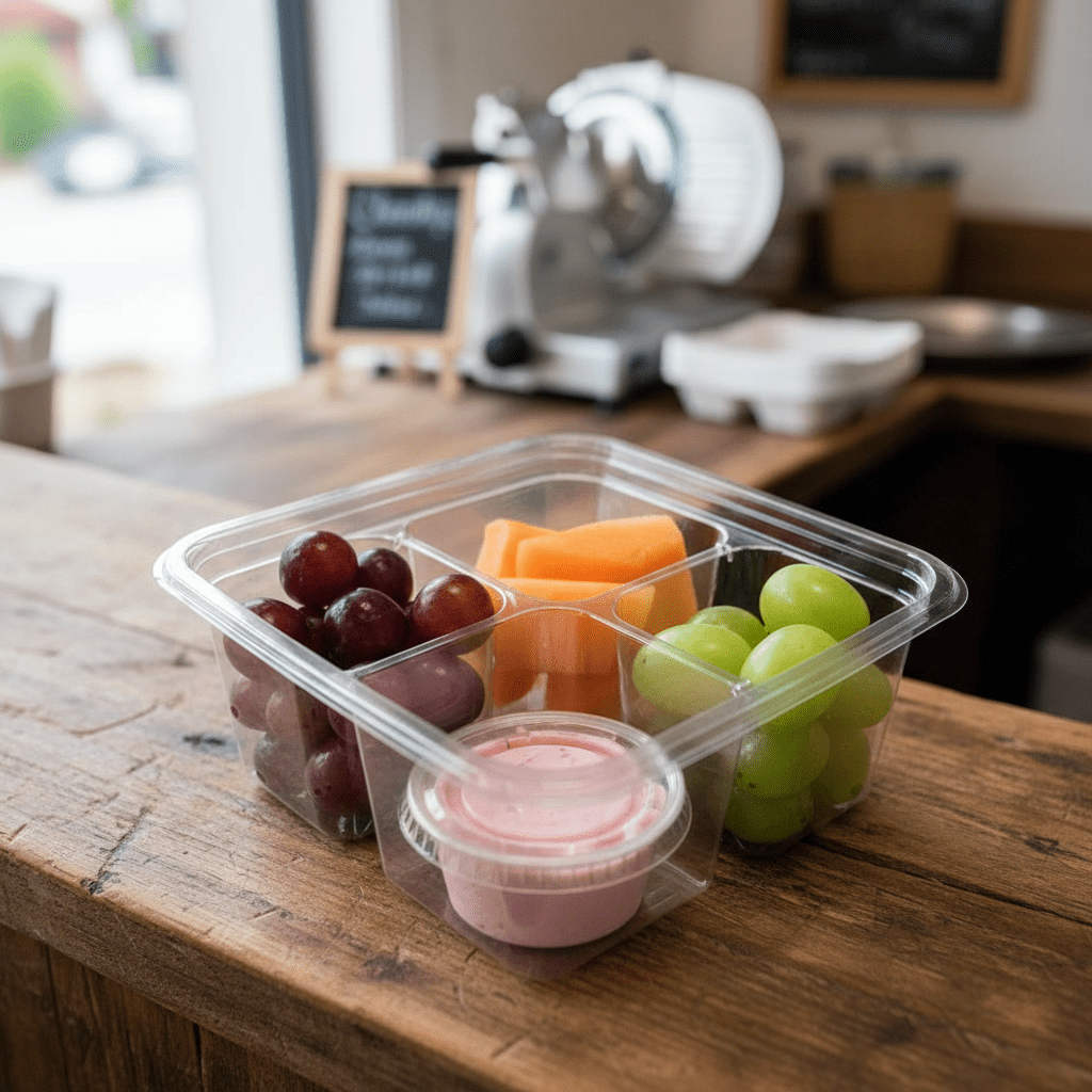 Snackcubes 3 Compartment Snack Container - 1056/case