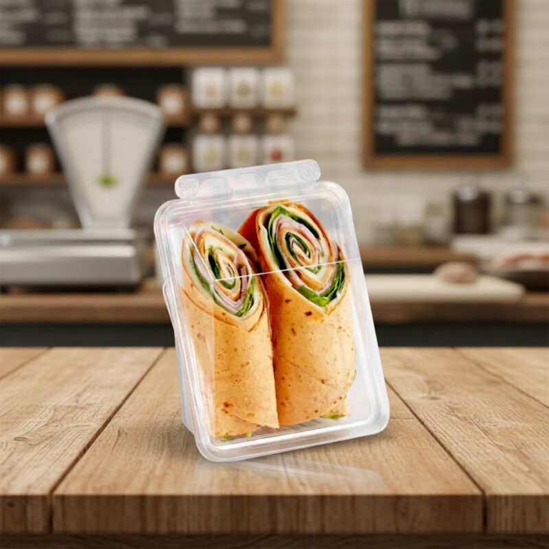 261605 Tamper Evident Sandwich Wrap Container Tamper Evident Sandwich Wrap Container