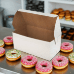 Donut Box for 12 cake donuts 9 x 5 x 4 with donuts around