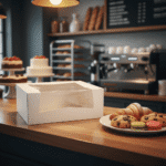 windowed white bakery box for pastries