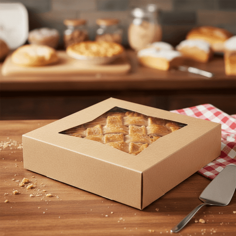 360295 10 inch Pie Kraft Boxes with Window 10 inch Pie Kraft Boxes with Window