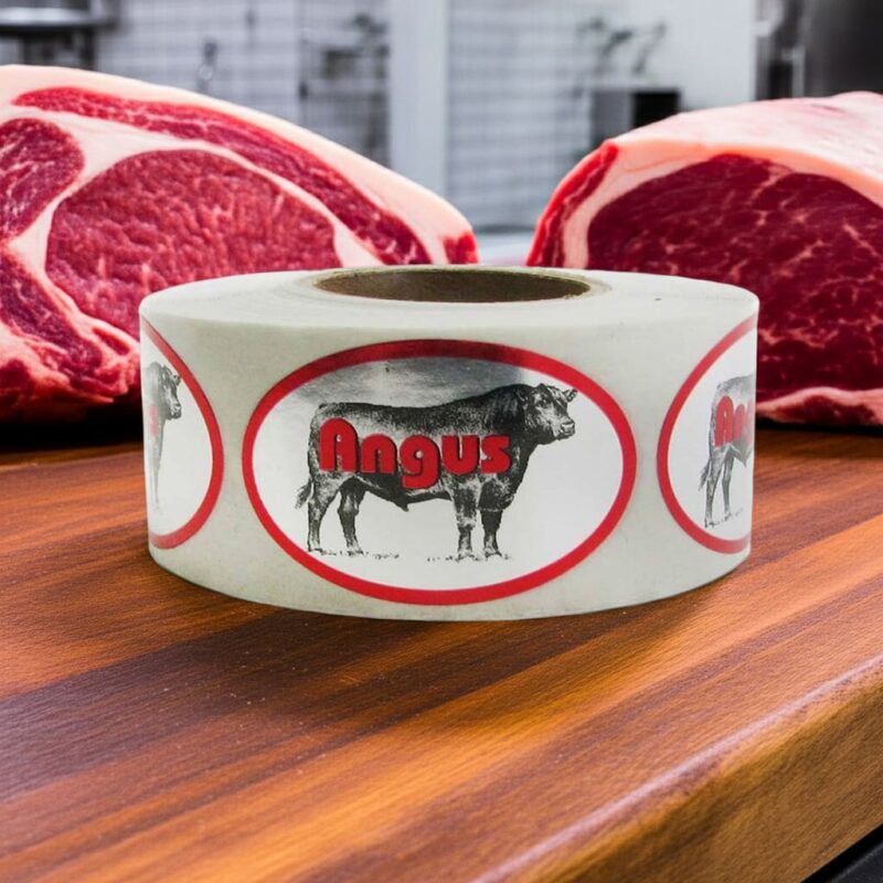 500085 Angus Label Stickers Butcher Beef Sticker Angus Label Stickers Butcher Beef Sticker