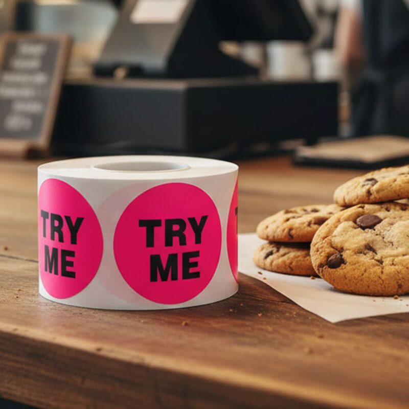 500100 Try Me Label Stickers Try Me Label Stickers