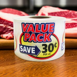 Value Pack Burst 30 Cent Label Stickers