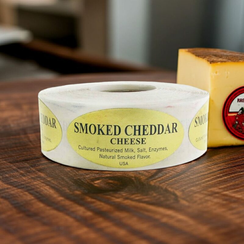 500254 Smoked Cheddar Label Stickers Smoked Cheddar Label Stickers