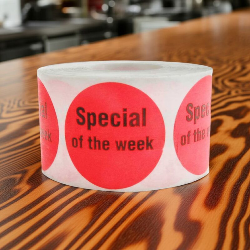 500314 Special of the Week Label Stickers on a Round Sticker Special of the Week Label Stickers on a Round Sticker