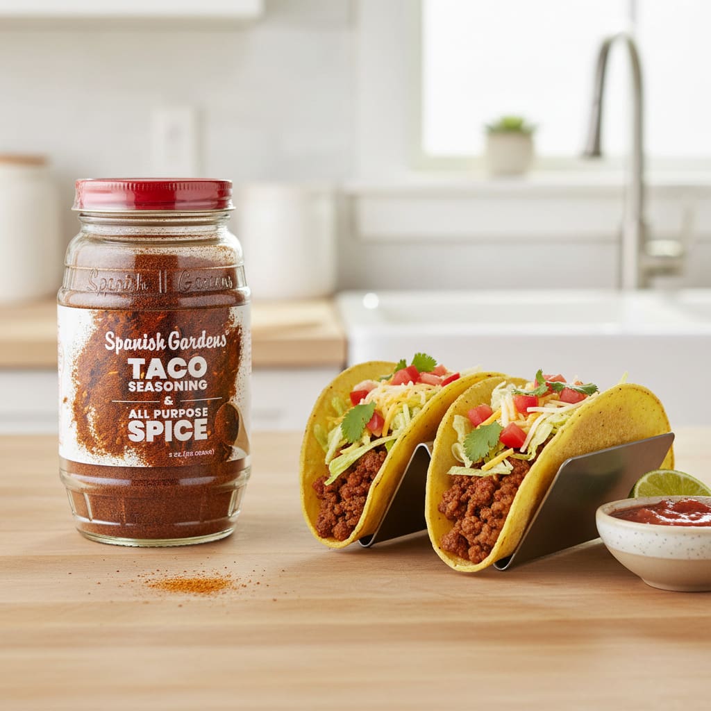 50629 Spanish Garden’s Taco Spice 6 oz Spanish Garden’s Taco Spice 6 oz