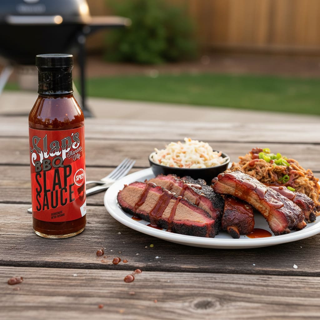 50804 Slaps Spicy BBQ Sauce 16 oz Slaps Spicy BBQ Sauce 16 oz
