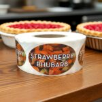 Strawberry Rhubarb Label Bakery Flavor Stickers