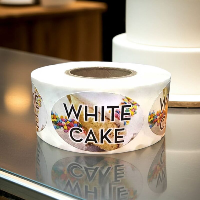 560088 White Cake Label Bakery Flavor Stickers White Cake Label Bakery Flavor Stickers