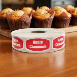 Apple Cinnamon Label Bakery Flavor Stickers