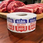 USDA Label Butcher Sticker Select Grade Beef