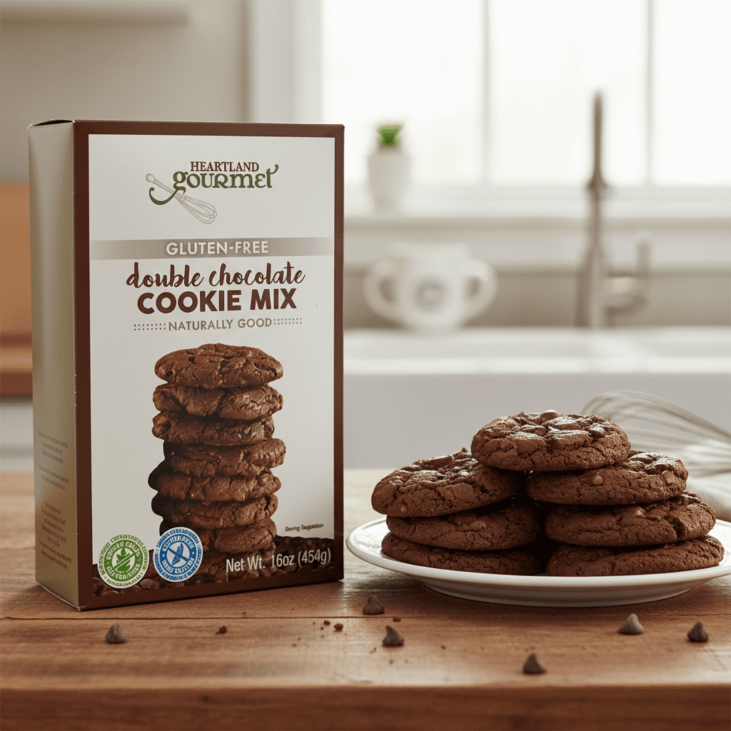 90300 Heartland Gourmet Double Chocolate Cookie Mix Gluten Free Heartland Gourmet Double Chocolate Cookie Mix Gluten Free
