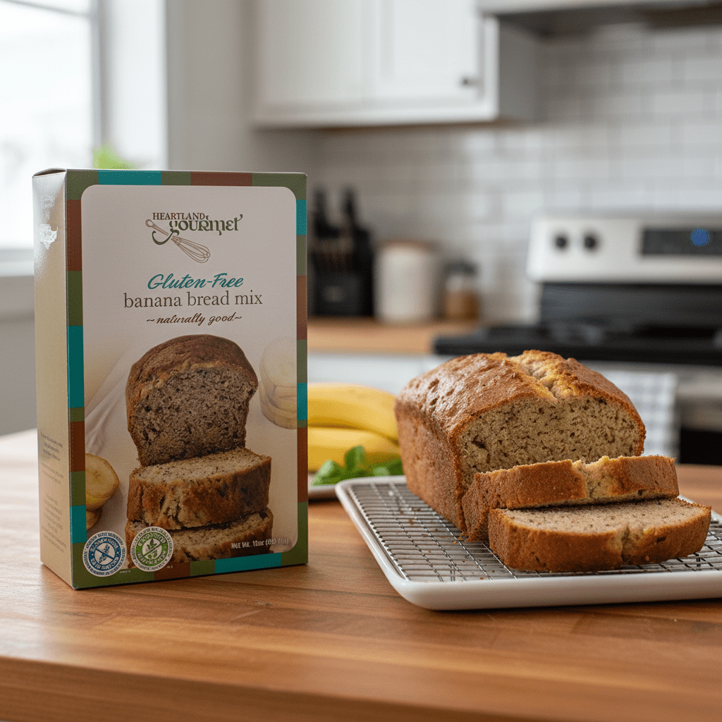 90311 Heartland Gourmet Banana Bread Mix Gluten Free Heartland Gourmet Banana Bread Mix Gluten Free
