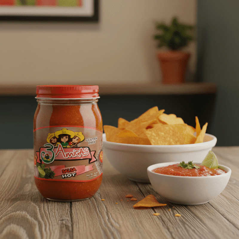 3 Amigas Hot Salsa 16oz