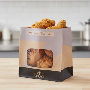 12 pound deli bag with hot to go design and window