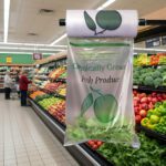 Organically grown fresh produce roll bags